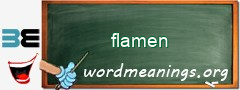 WordMeaning blackboard for flamen